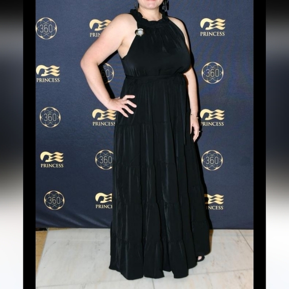 Torrid Tea Length Studio Crepe de Chine Black Dress 2 2X 18-20 - Picture 6 of 7